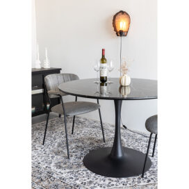 Alternative view of Hip District Ronde Eettafel Maru - Zwart Marmerlook 110cm
