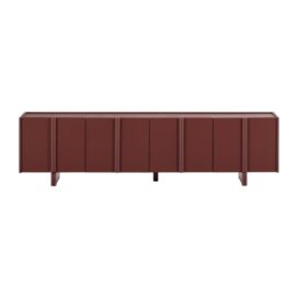 Woood Basu TV-Meubel - Grenen Bordeauxrood Burgundy 200cm